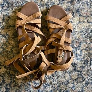 Anthropologie Farylrobin vegan strappy sandals size 8 women’s